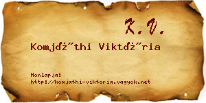 Komjáthi Viktória névjegykártya